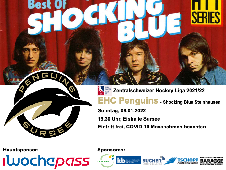 EHC Penguins – Shocking Blue Steinhausen; 09.01.20222 19.30 Uhr, Eishalle Sursee