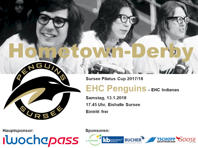 EHC Penguins - EHC Indianas; 13.01.2018 17.45 Uhr, Eishalle Sursee