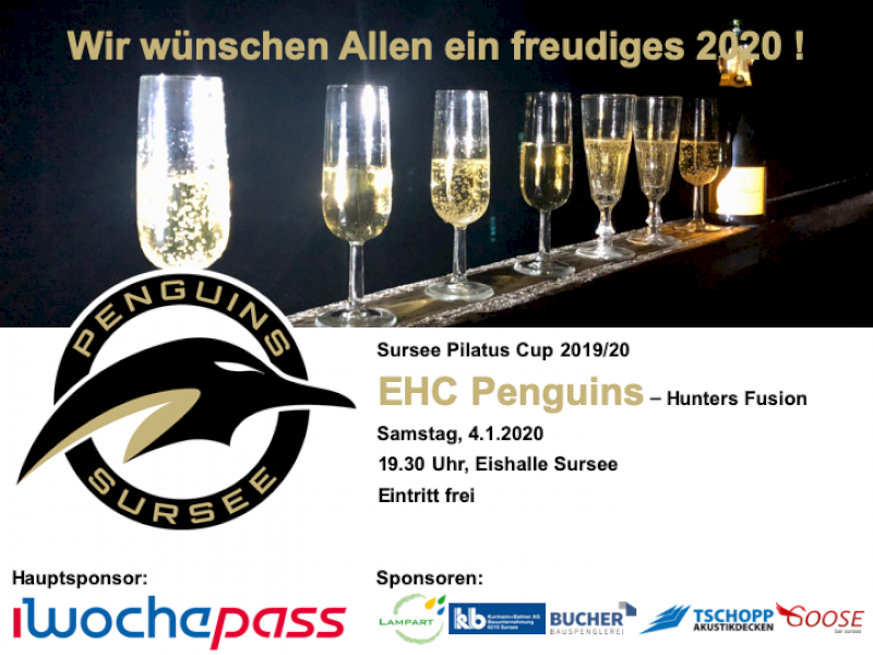 EHC Penguins - Hunters Fusion; 4.1.2020 19.30 Uhr, Eishalle Sursee