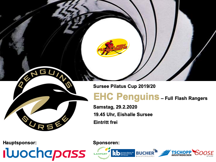 EHC Penguins - Full Flash Rangers; 29.2.2020 19.45 Uhr, Eishalle Sursee
