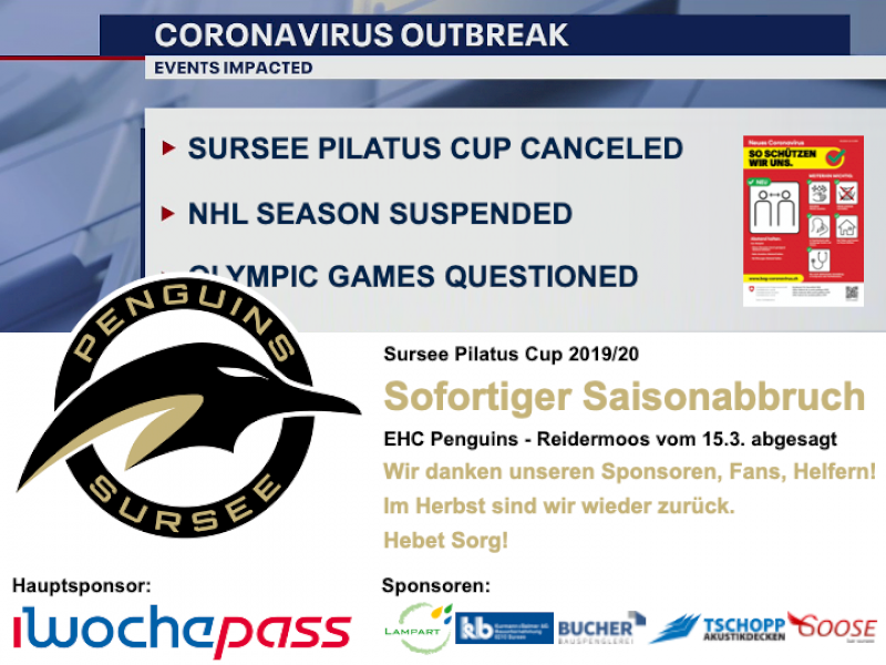 ABGESAGT - Spiel 12: EHC Penguins - HC Reidermoos