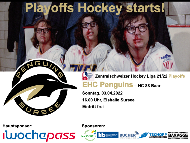 EHC Penguins - HC 88 Baar; 03.04.2022 16.00 Uhr, Eishalle Sursee