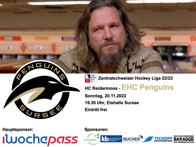 HC Reidermoos - EHC Penguins; 20.11.2022 19.30, Eishalle Sursee