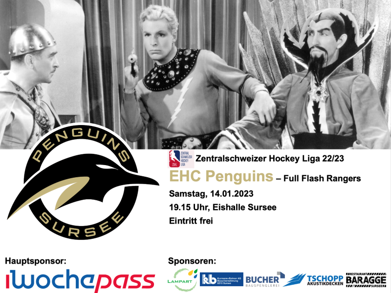 EHC Penguins - Full Flash Rangers; 14.01.2023 19.15, Eishalle Sursee