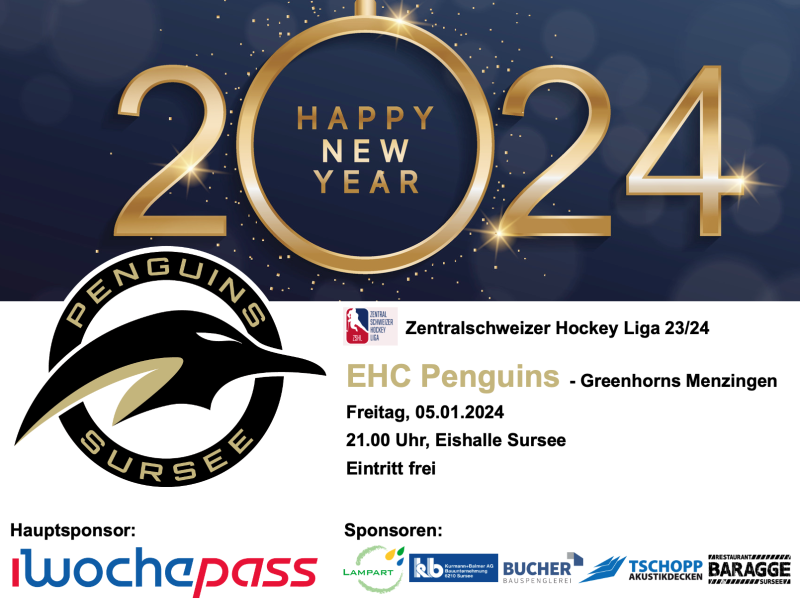 EHC Penguins - Greenhorns Menzingen, 05.01.2024, Eishalle Sursee