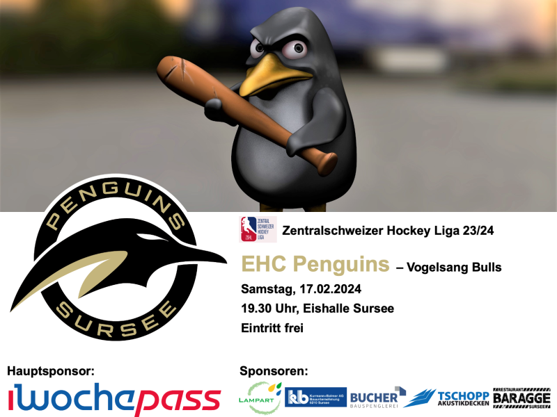 EHC Penguins - Vogelsang Bulls, 17.02.2024, Eishalle Sursee