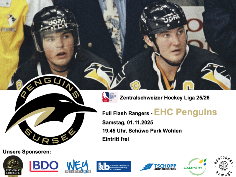 Full Flash Rangers - EHC Penguins; 01.11.2025 20 19.45, Schüwo Park Wohlen