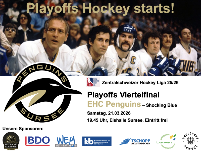 EHC Penguins - Shocking Blue Steinhausen, 21.03.2026, Eishalle Sursee